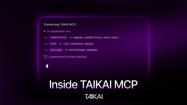 Inside TAIKAI MCP: the toolkit, the use cases, and a solo agent that hackathons for you